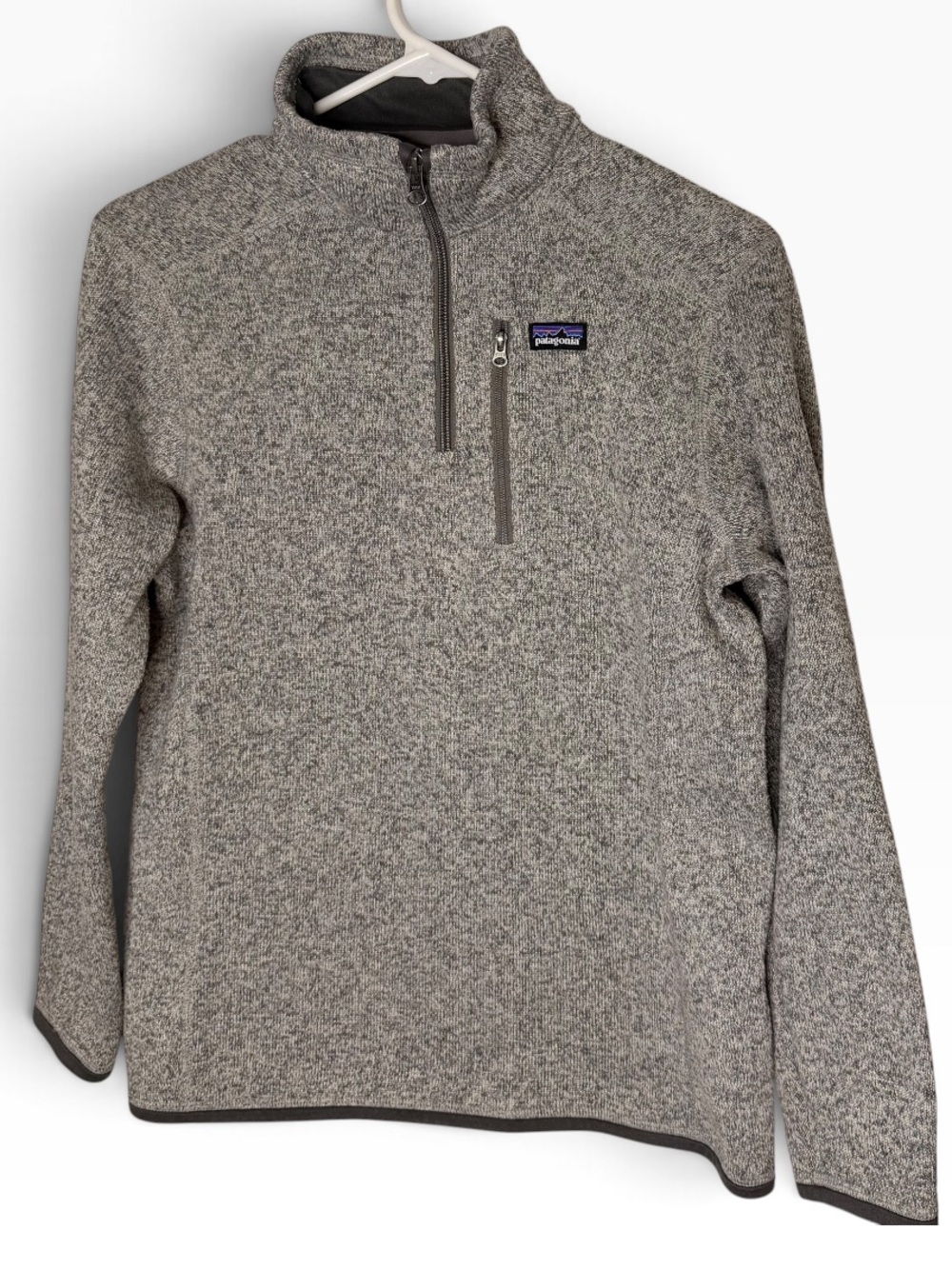Patagonia Better Sweater 1/4 Zip Fleece Pullover Heather Gray Kids XXL